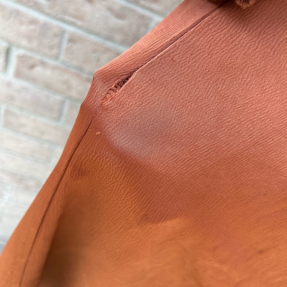 copper / burnt orange / rust brown button up dress - Picture 7 of 7